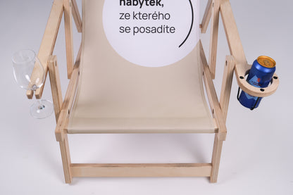 Zahradní lehátko GARDE s područkami a držáky